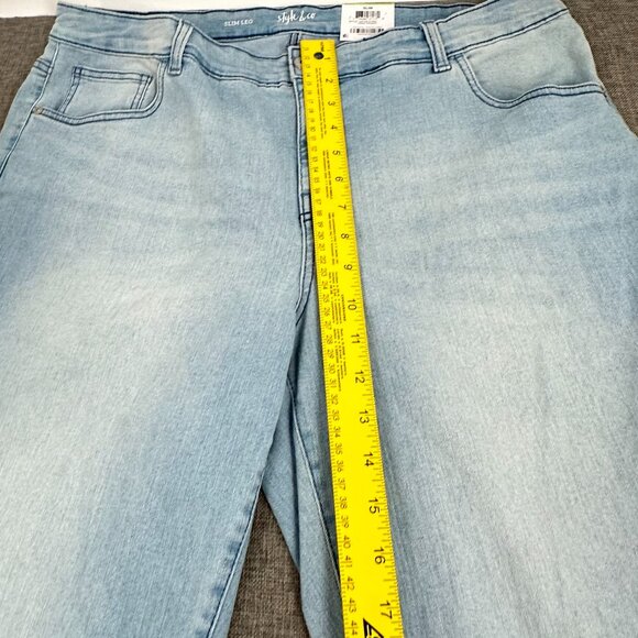 NEW Style & Co Blue Jeans Plus 18W Slim Leg Open Desert Mid Rise $49.50 Slimming - Picture 9 of 13